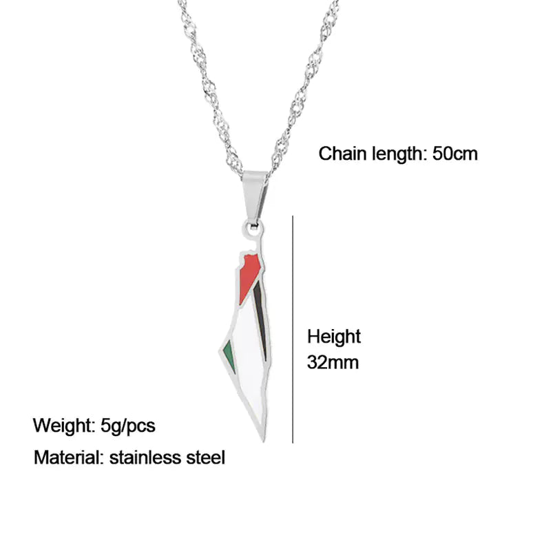 Palestine Flag Necklace - Arabic Treasure