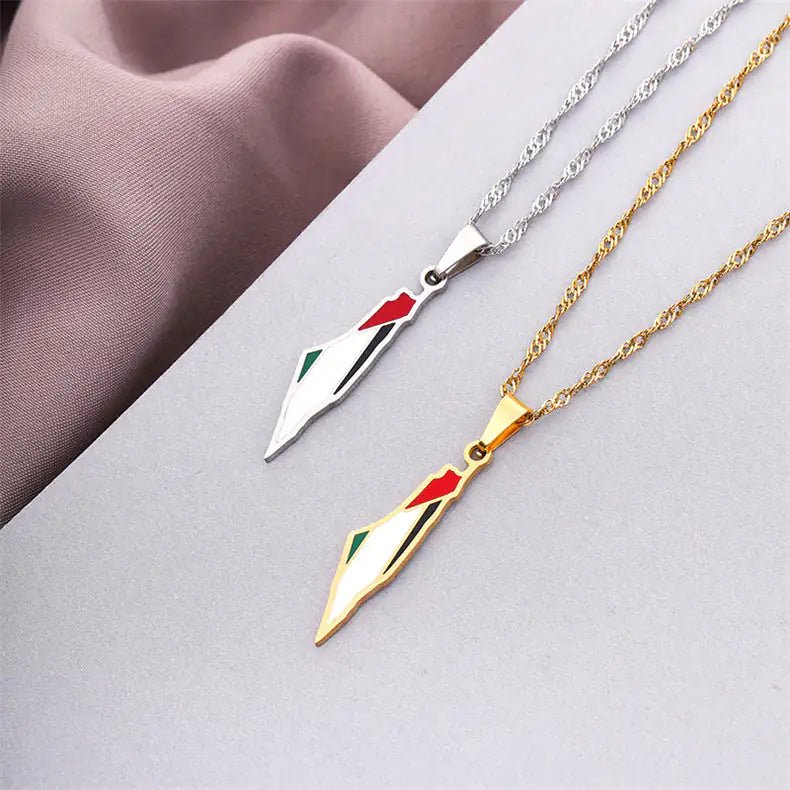 Palestine Flag Necklace - Arabic Treasure