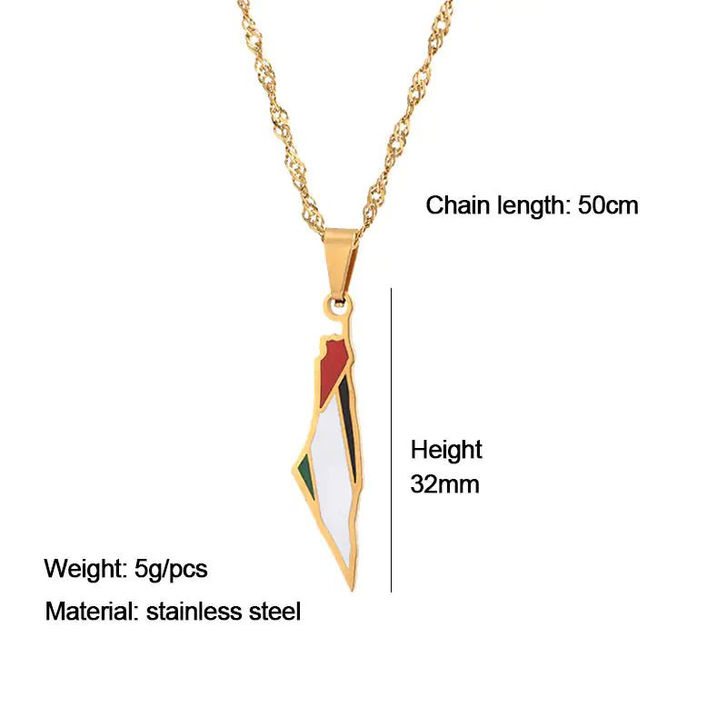 Palestine Flag Necklace - Arabic Treasure