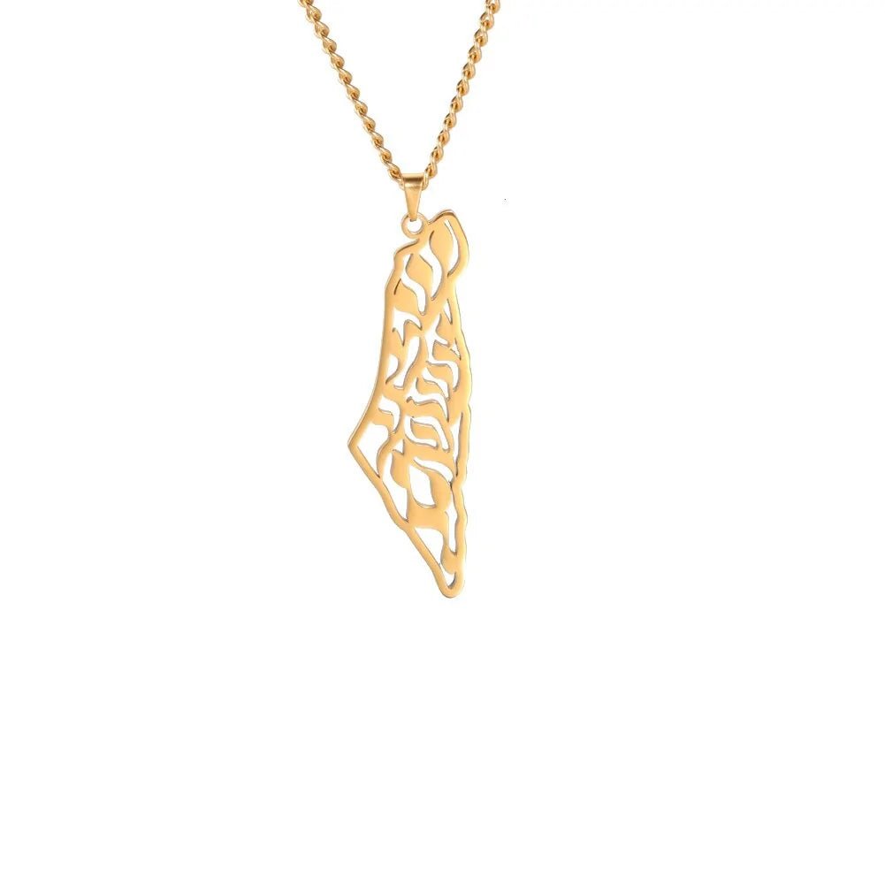 Palestine Map Pendant Necklace - Arabic Treasure
