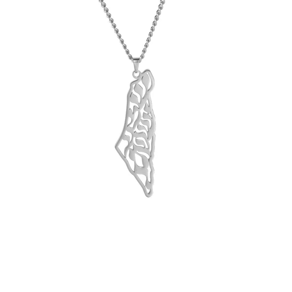 Palestine Map Pendant Necklace - Arabic Treasure