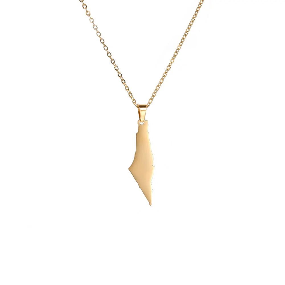 Palestine Map Pendant Necklace - Arabic Treasure