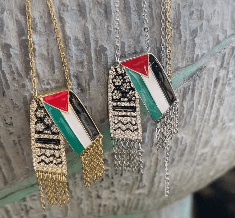 Palestine Flag Keffiyah Necklace - Arabic Treasure