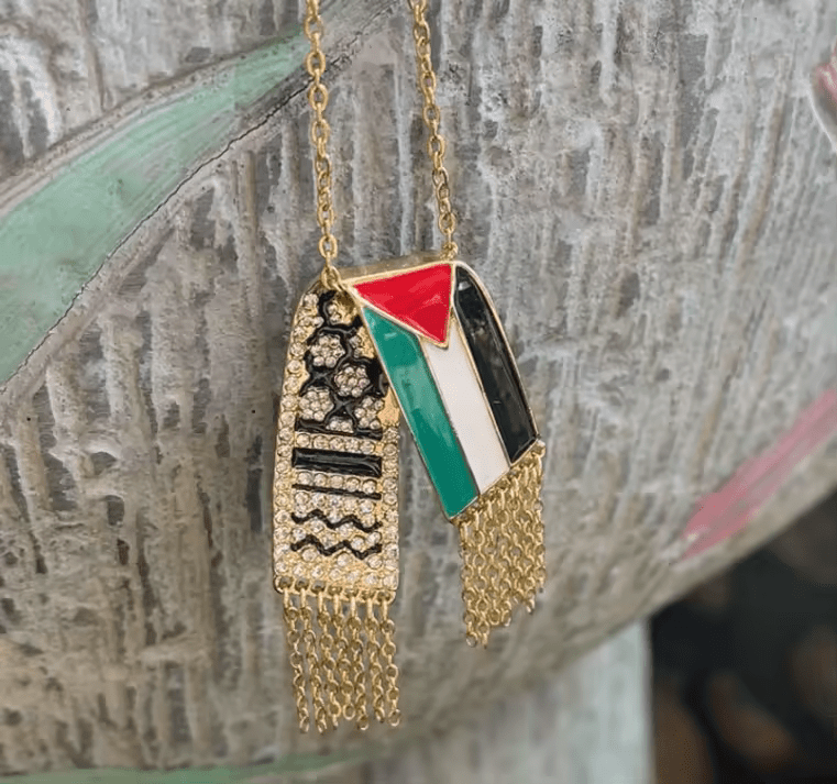 Palestine Flag Keffiyah Necklace - Arabic Treasure